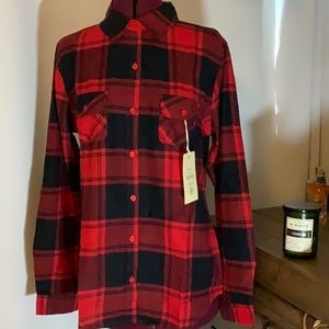 Plaid Flannel Long Sleeve Shirt